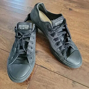 Converse Chuck Taylor All Star Ox All Black Men's Sz 10 Women Sz 12 M5039 Canvas